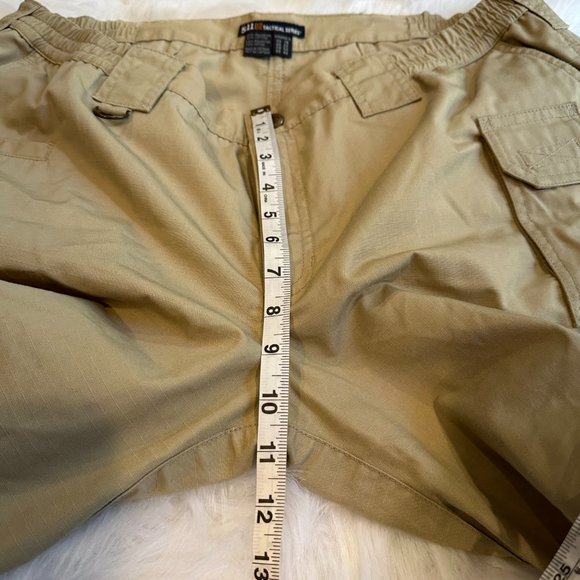 5.11 Tactical Shorts Cargo Utility Taclite Pro 9" Ripstop Tan Khaki Plus Size 18 - Picture 9 of 12